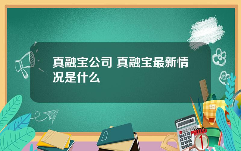 真融宝公司 真融宝最新情况是什么